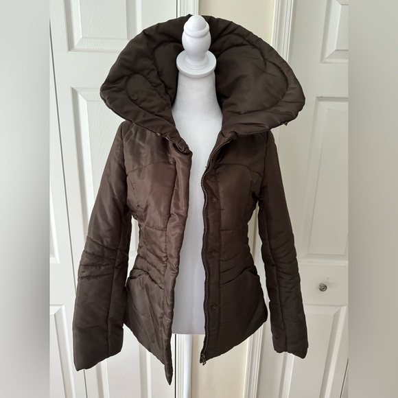 Steve Madden brown winter puffer coat - size M - Picture 5 of 6
